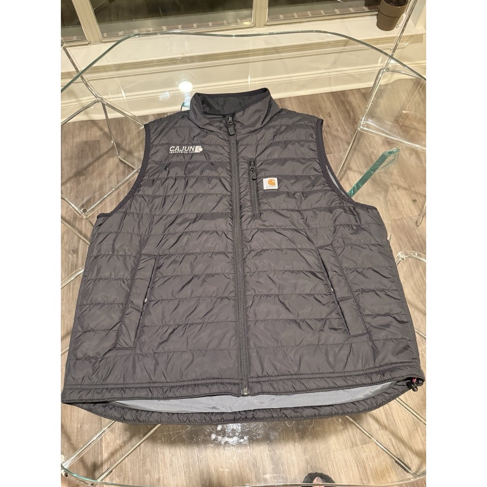 Carhartt Vest Mens Medium Black Gilliam Rain Defender Insulated Quilted 102286 - Picture 1 of 10